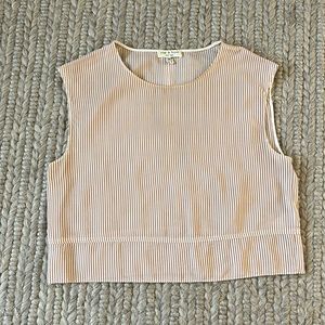 Peach and cream Rag and Bone silk crop top